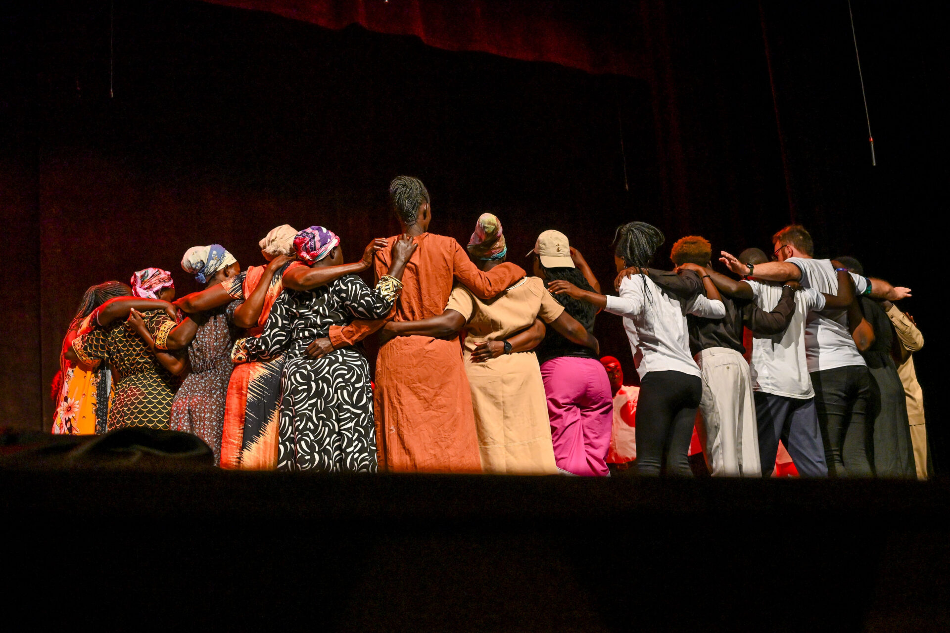 Cast and team for production of Death of the Future at the National Theatre in Nairobi